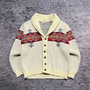 Vintage Cranbrook Cardigan Sweater Size Small Aztec Pendleton Style Western